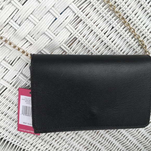 Vince Camuto Bags Vince Camuto Black Leather Crossbody Hard Case